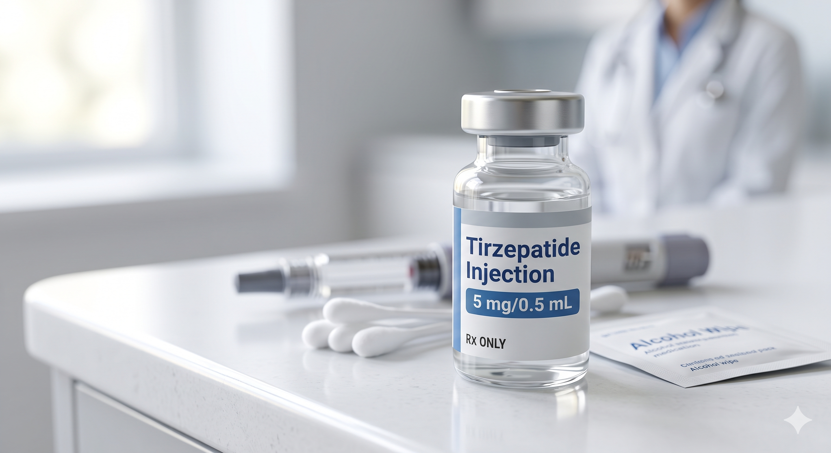 Compounded Tirzepatide injection vial